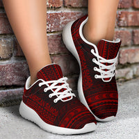American Samoa Sporty Sneakers - Polynesian Chief Red Version - Polynesian Pride