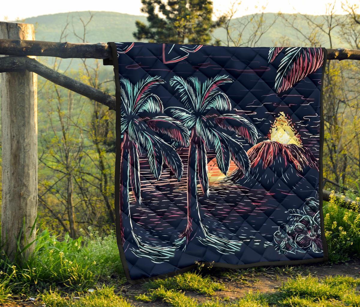 Night On The Land Premium Quilt - Polynesian Pride