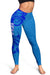 Combo Racerback Tank and Legging Blue Fiji Rugby Polynesian Waves Style - Polynesian Pride