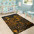 Vanuatu Area Rugs Turtle Hibiscus Gold - Polynesian Pride