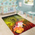 American Samoa Polynesian Area Rug - Humpback Whale with Tropical Flowers - Polynesian Pride