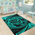 Hawaiian Kanaka Honu Hibiscus Tornado Polynesian Area Rug AH - Polynesian Pride