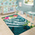 Fiji Polynesian Area Rug - Summer Plumeria (Turquoise) - Polynesian Pride