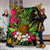 Hawaii Tropical Flowers Pineapple Premium Blanket - Polynesian Pride