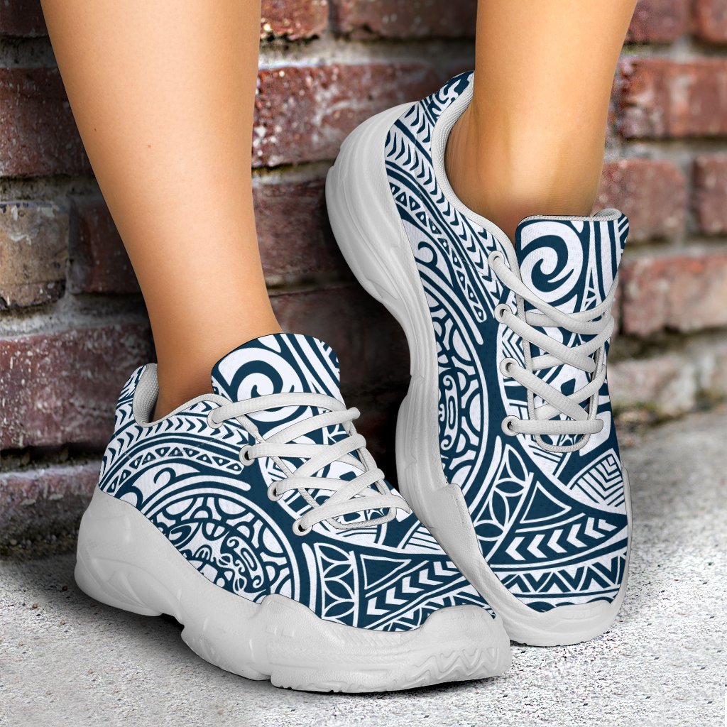 Polynesian hawaiian style tribal tattoo Chunky Sneakers - Polynesian Pride