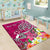 Samoa Custom Personalised Area Rug - Turtle Plumeria (Pink) - Polynesian Pride