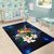 Tonga Polynesian Area Rug - Turtle With Plumeria Flowers - Polynesian Pride