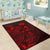 Tahiti Area Rugs Turtle Hibiscus Red - Polynesian Pride