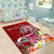 Samoa Custom Personalised Area Rug - Turtle Plumeria (Red) - Polynesian Pride