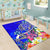 Tahiti Area Rug - Turtle Plumeria (Blue) - Polynesian Pride