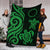 Cook Islands Premium Blanket - Green Tentacle Turtle - Polynesian Pride