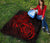 Hawaii Map Turtle Hibiscus Divise Red Polynesian Premium Quilt - Polynesian Pride