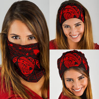 Hawaii Map Polynesian Turtle Bandana 3 - Pack - AH - Red - Polynesian Pride