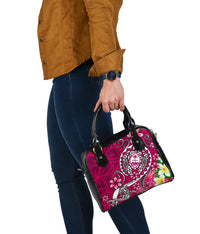 Guam Shoulder Handbag - Turtle Plumeria (Pink) - Polynesian Pride