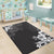 Black n White Hibiscus Area Rug - Polynesian Pride