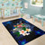 Fiji Polynesian Area Rug - Turtle With Plumeria Flowers - Polynesian Pride