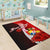 Tonga Polynesian Custom Personalised Area Rug - Coat Of Arm With Hibiscus - Polynesian Pride