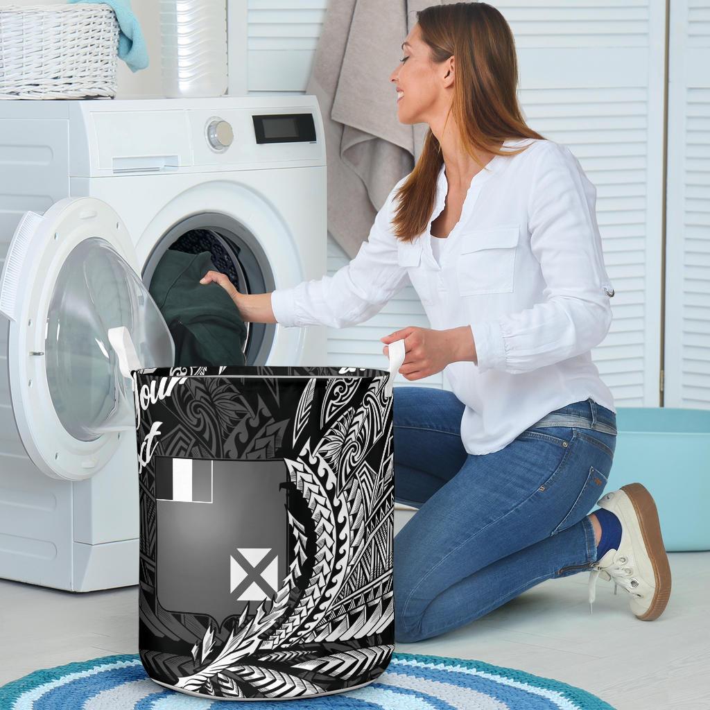 Wallis and Futuna Laundry Basket - Custom Personalised Wings Style - Polynesian Pride