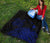 Hawaii Map Plumeria Polynesian Blue Premium Quilt - Polynesian Pride