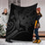 Hawaii Turtle Hibiscus Polynesian Vintage Premium Blanket - Gray - Polynesian Pride