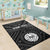 Tahiti Personalised Area Rug - Tahiti Seal In Polynesian Tattoo Style (Black) - Polynesian Pride