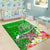 Tahiti Custom Personalised Area Rug - Turtle Plumeria (Green) - Polynesian Pride