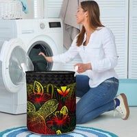Polynesian Hawaii Laundry Basket - Polynesian Turtle Hibiscus Reggae - Polynesian Pride