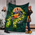 Tahiti Polynesian Premium Blanket - Ti Leaf Lei Turtle - Polynesian Pride