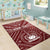 Samoa Personalised Area Rug - Samoa Seal In Polynesian Tattoo Style (Red) - Polynesian Pride