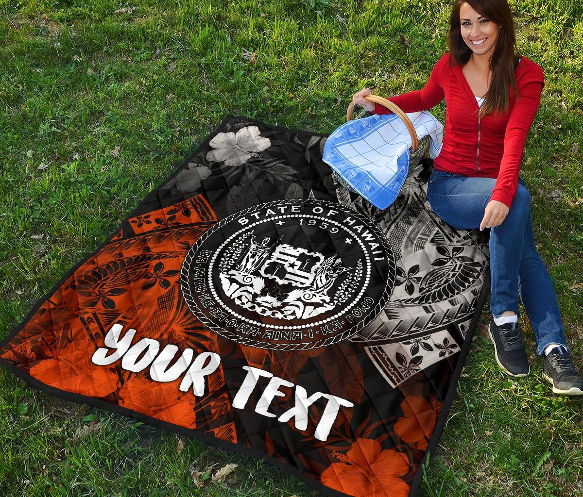 Polynesian Hawaii Personalised Premium Quilt - Vintage Polynesian Style - Polynesian Pride