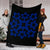 Hawaiian Premium Blanket Royal Pattern - Black And Blue - A1 Style - Polynesian Pride