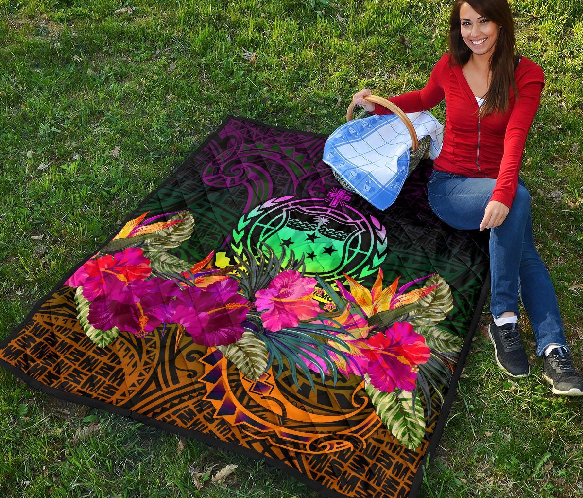 Samoa Premium Quilt - Summer Hibiscus - Polynesian Pride