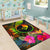 YAP Polynesian Area Rug - Hibiscus and Banana Leaves - Polynesian Pride