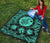 Hawaii Premium Quilt - Hawaii Map Honu Hibiscus Turquoise Polynesian Premium Quilt - Polynesian Pride