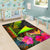 Tokelau Polynesian Area Rug - Hibiscus and Banana Leaves - Polynesian Pride