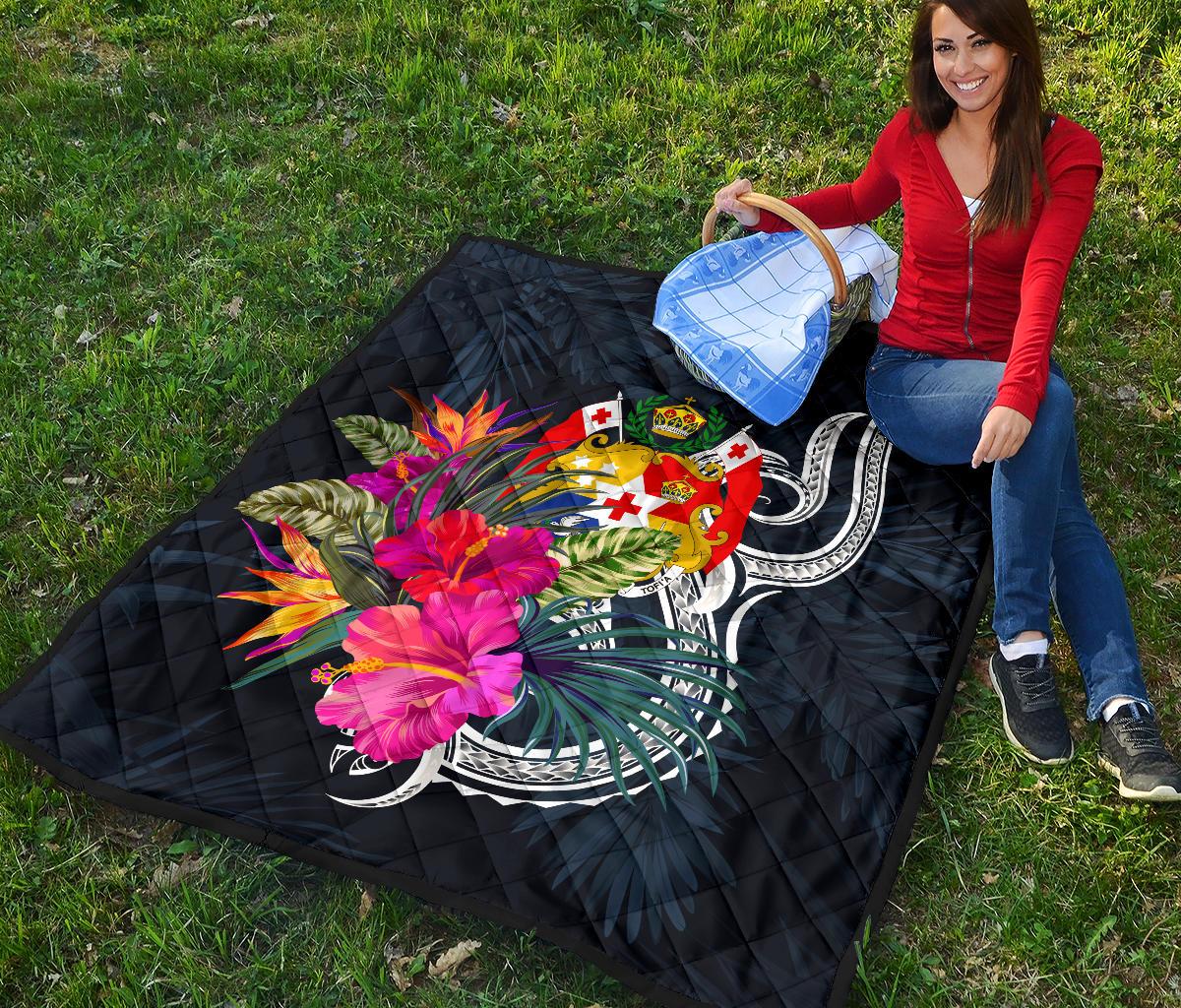 Tonga Polynesian Premium Quilt - Tropical Flower - Polynesian Pride