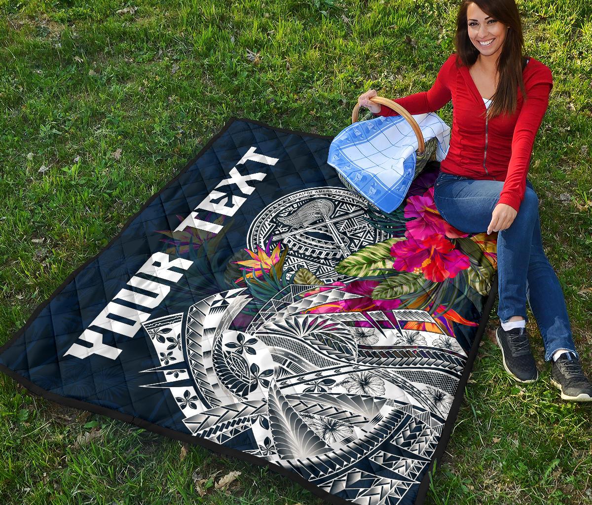 American Samoa Custom Personalised Premium Quilt - Summer Vibes - Polynesian Pride