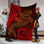 Guam Polynesian Premium Blanket - Red Shark Polynesian Tattoo - Polynesian Pride