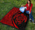 Hawaii Turtle Map Polynesian Premium Quilt - Red - Circle Style - Polynesian Pride