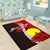 Palau Polynesian Custom Personalised Area Rug - Coat Of Arm With Hibiscus - Polynesian Pride