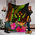 Kosrae Polynesian Personalised Premium Blanket - Hibiscus and Banana Leaves - Polynesian Pride