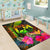 Tonga Polynesian Personalised Area Rug - Hibiscus and Banana Leaves - Polynesian Pride