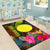 Palau Polynesian Personalised Area Rug - Hibiscus and Banana Leaves - Polynesian Pride