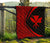Hawaii Kanaka Polynesian Black And Red Premium Quilt - Circle Style - Polynesian Pride