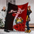 Nauru Polynesian Custom Personalised Premium Blanket - Coat Of Arm With Hibiscus - Polynesian Pride