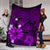 Hawaii Turtle Poly Tribal Purple Premium Blanket - Polynesian Pride