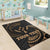 Kosrae Micronesia Custom Personalised Area Rug - Gold Tribal Wave - Polynesian Pride