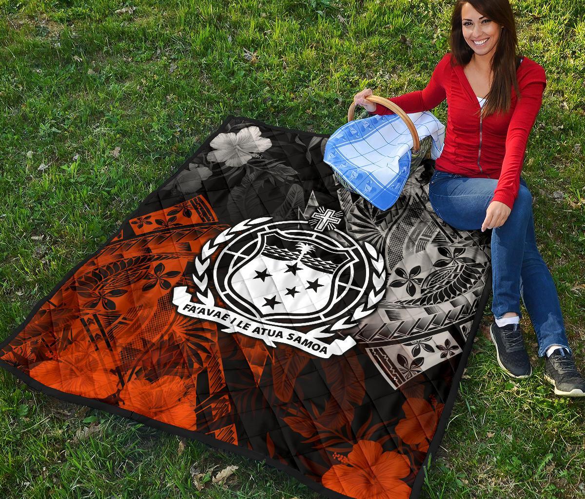 Samoa Polynesian Premium Quilt - Vintage Polynesian Style - Polynesian Pride