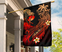 Hawaii Polynesian Flag - Plumeria Flowers And Waves - Polynesian Pride