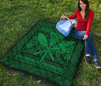 Hawaii Polynesian Kanaka Maoli Premium Quilt Green - Polynesian Pride